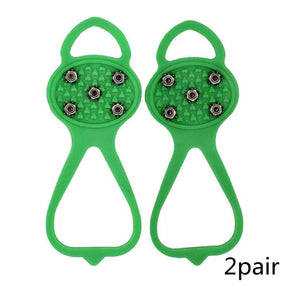 Unisex Men 5 Teeth Ice Gripper For Shoes Crampons Ice Gripper Spike Grips Cleats For Snow Studs Non-Slip Climbing Hiking Covers